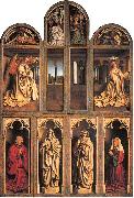 Jan Van Eyck Closed view, back panels oil painting